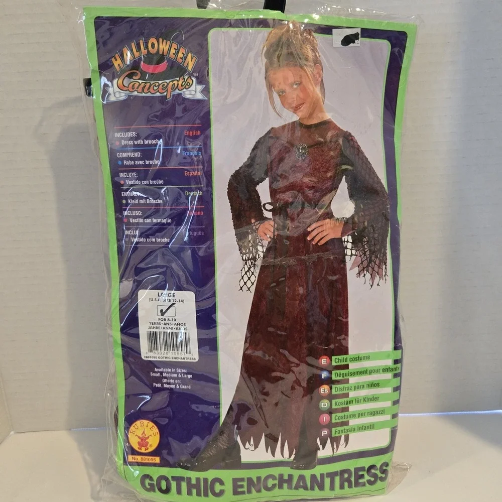Vampiress Gothic Enchantress kids‎ Rubies Coatume girls Size 12-14 Halloween